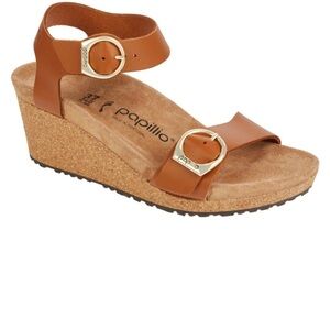 Papillio Tan Sandals with Gold Accents